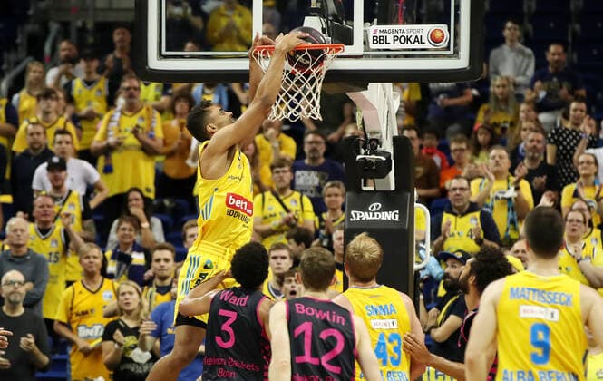 Neuzugang Oscar da Silva beim Dunking Basketball BBL Pokal Achtelfinale Bundesliga Herren Saison 2021 2022 03.10.2021 ALBA Berlin vs. Telekom Baskets Bonn