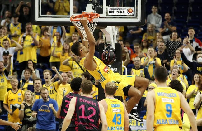 Neuzugang Oscar da Silva beim Dunking Basketball BBL Pokal Achtelfinale Bundesliga Herren Saison 2021 2022 03.10.2021 ALBA Berlin vs. Telekom Baskets Bonn