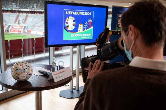 Pressetermin Logo Vorstellung UEFA 2024 in Düsseldorf, 06.10.2021 ; Pressetermin Logo Vorstellung UEFA 2024 in Düsseldorf 06.10.2021 in Düsseldorf. Copyright: xBEAUTIFULxSPORTS KennyxBeelex