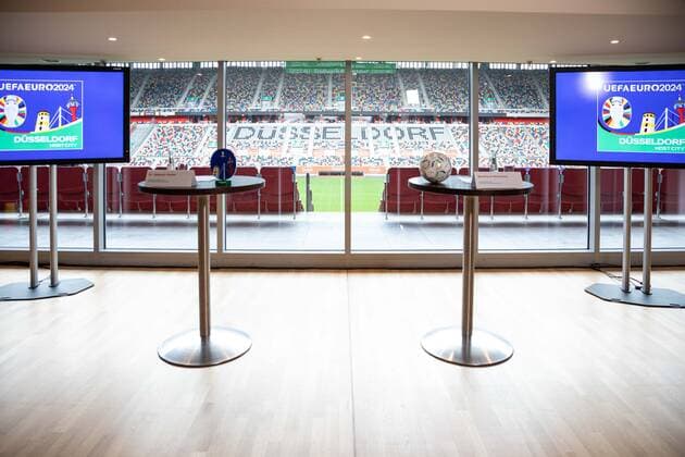 Pressetermin Logo Vorstellung UEFA 2024 in Düsseldorf, 06.10.2021 ; Pressetermin Logo Vorstellung UEFA 2024 in Düsseldorf 06.10.2021 in Düsseldorf. Copyright: xBEAUTIFULxSPORTS KennyxBeelex