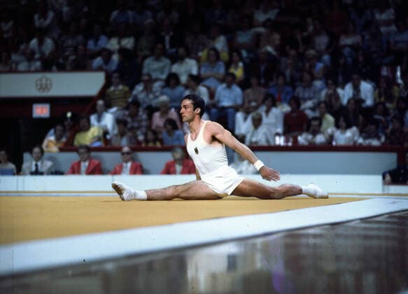 30.07.76 Olympia Montreal 1976 Turnen Kanada, Montreal, 30.07.1976, Olympia Montreal 1976, Turnen: Eberhard Gienger (GER). *** 30 07 76 Olympia Montreal 1976 Gymnastics Canada, Montreal, 30 07 1976, Olympia Montreal 1976, Gymnastics Eberhard Gienger GER