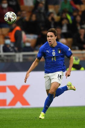 Federico Chiesa (Italy) during the Uefa Nations League 2020-2021 match between Italy 1-2 Spain at Giuseppe Meazza Stadium on October 6, 2021 in Milano, Italy. Noxthirdxpartyxsales  (171343251)