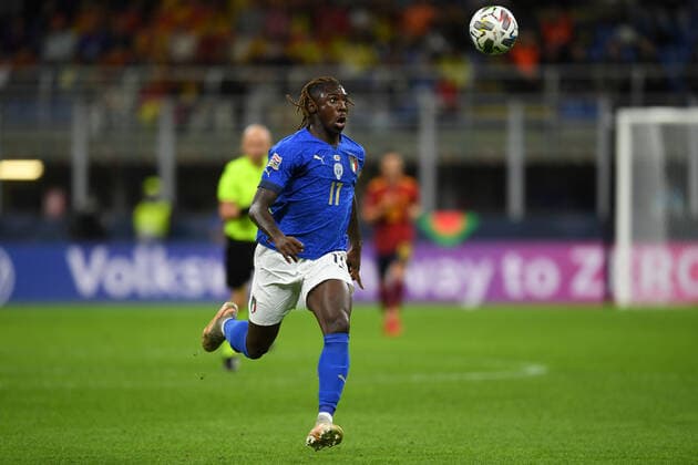 Moise Kean (Italy) during the Uefa Nations League 2020-2021 match between Italy 1-2 Spain at Giuseppe Meazza Stadium on October 6, 2021 in Milano, Italy. Noxthirdxpartyxsales  (171343269)