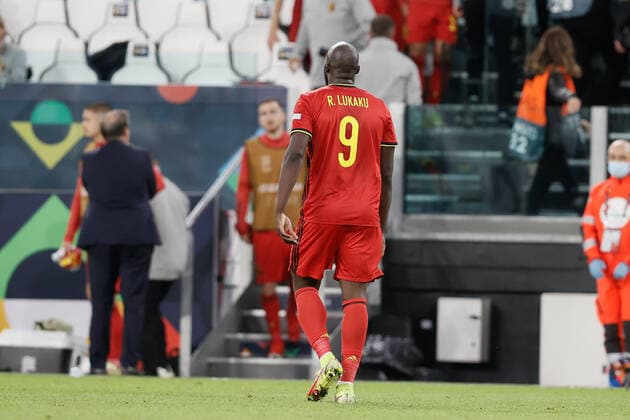 Belgium s players look dejected after a soccer game between Belgian national team, Nationalteam Red Devils and France, the semi-finals of the Nations League, in Torino, Italy, on Thursday 07 October 2021. BRUNOxFAHY  x3109494x