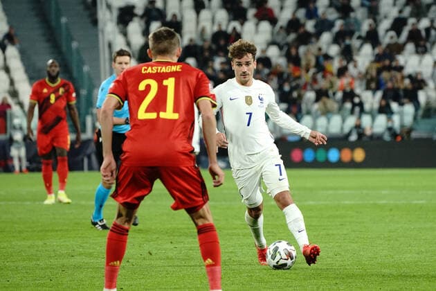 Antoine Griezmann (France) FOOTBALL : Belgique vs France - League des Nations - Demi Finale - Turin - 07 10 2021 NorbertScanella Panoramic 