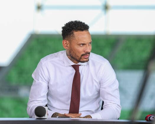 October 7, 2021: Former professional soccer player and ESPN commentator Jermaine Jones before the start of a FIFA World Cup, WM, Weltmeisterschaft, Fussball qualifier between the United States and Jamaica on October 7, 2021 in Austin, Texas. USA won 2-0. - ZUMAc201 20211007_zap_c201_016 Copyright: xScottxColemanx
