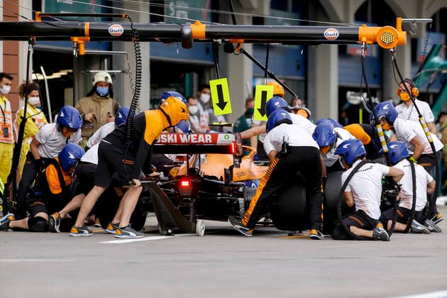 4 Lando Norris (GBR, McLaren F1 Team), F1 Grand Prix of Turkey at Intercity Istanbul Park on October 8, 2021 in Istanbul, Turkey. (Photo by HOCH ZWEI) Istanbul Turkey