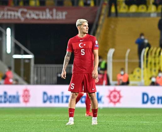 Berat Ozdemir of Turkey during the World Cup 2022 Qualifaction group G match between Turkey and Norway at Ulker Stadium in Istanbul , Turkey on October 08 , 2021 