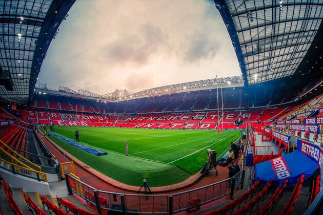 Catalans Dragons v St Helens Betfred Super League General Stadium view ahead of Catalans Dragons vs St Helens during the Betfred Super League Grand Final at Old Trafford, Manchester Content Not Available For UK Newspapers Copyright: xStephenxGauntx FIL-15955-0001