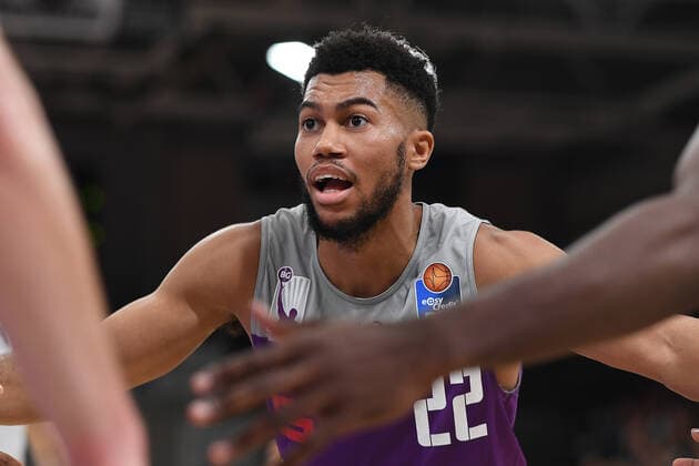 BG Göttingen - Telekom Baskets Bonn 09.10.2021, Basketball-Bundesliga, Saison 2021 2022, 3. Spieltag, BG Göttingen - Telekom Baskets Bonn. Göttingens Stephen Brown. Göttingen Niedersachsen Deutschland