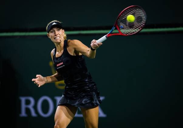 Mandatory Credit: Photo by Rob Prange Shutterstock (12524631cm) Angelique Kerber of Germany in action during the second round at the 2021 BNP Paribas Open WTA, Tennis Damen 1000 tennis tournament BNP Paribas Open, Tennis, Day 4, Indian Wells Tennis Garden, California, USA - 09 Oct 2021 BNP Paribas Open, Tennis, Day 4, Indian Wells Tennis Garden, California, USA - 09 Oct 2021 Copyright: xRobxPrange Shutterstockx 12524631cm
