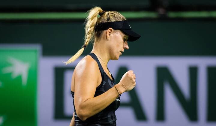 Mandatory Credit: Photo by Rob Prange Shutterstock (12524631cw) Angelique Kerber of Germany in action during the second round at the 2021 BNP Paribas Open WTA, Tennis Damen 1000 tennis tournament BNP Paribas Open, Tennis, Day 4, Indian Wells Tennis Garden, California, USA - 09 Oct 2021 BNP Paribas Open, Tennis, Day 4, Indian Wells Tennis Garden, California, USA - 09 Oct 2021 Copyright: xRobxPrange Shutterstockx 12524631cw