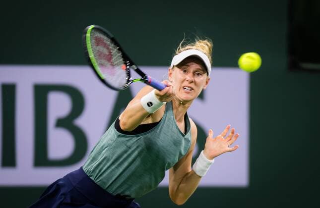 Mandatory Credit: Photo by Rob Prange Shutterstock (12524631eo) Alison Riske of the United States in action during the second round at the 2021 BNP Paribas Open WTA, Tennis Damen 1000 tennis tournament BNP Paribas Open, Tennis, Day 4, Indian Wells Tennis Garden, California, USA - 09 Oct 2021 BNP Paribas Open, Tennis, Day 4, Indian Wells Tennis Garden, California, USA - 09 Oct 2021  Copyright: xRobxPrange Shutterstockx 12524631eo