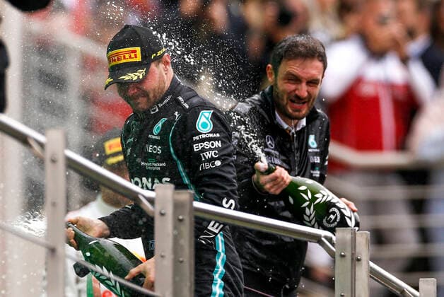 77 Valtteri Bottas (FIN, Mercedes-AMG Petronas F1 Team), F1 Grand Prix of Turkey at Intercity Istanbul Park on October 10, 2021 in Istanbul, Turkey. (Photo by HOCH ZWEI) Istanbul Turkey