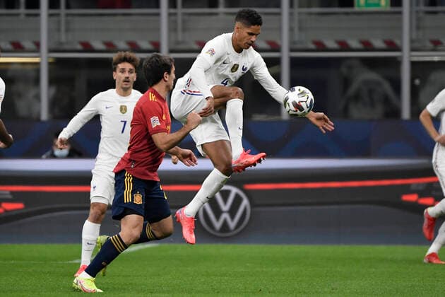 Raphael Varane of France during the Uefa Nations League final football match between Spain and France at San Siro stadium in Milano (Italy), October 10th, 2021. Photo Andrea Staccioli Insidefoto andreaxstaccioli