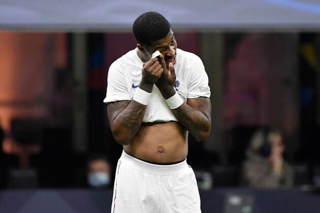 Presnel Kimpembe of France during the Uefa Nations League final football match between Spain and France at San Siro stadium in Milano (Italy), October 10th, 2021. Photo Andrea Staccioli Insidefoto andreaxstaccioli