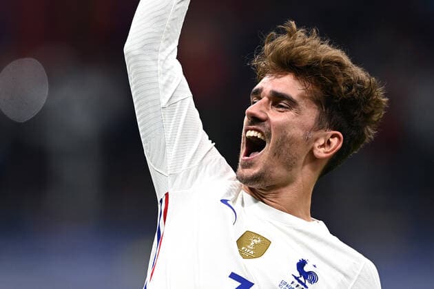 Mg Milano 10 10 2021 - Uefa Nations League Spagna-Francia foto Matteo Gribaudi Image nella foto: esultanza fine gara Antoine Griezmann 