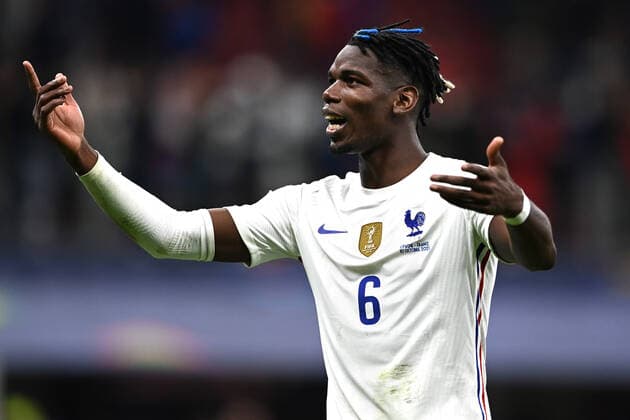 Mg Milano 10 10 2021 - Uefa Nations League Spagna-Francia foto Matteo Gribaudi Image nella foto: esultanza fine gara Paul Pogba 