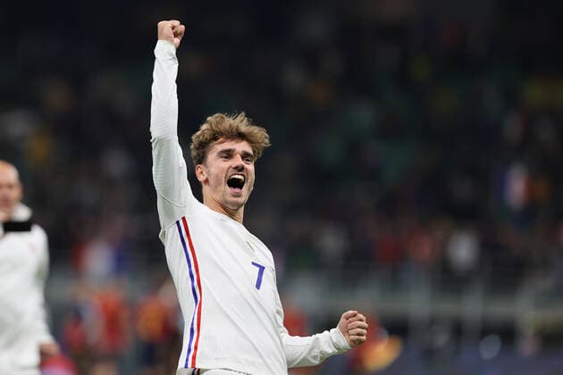 Sport Bilder des Tages October 10, 2021, Milan, Italy: Antoine Griezmann of France celebrates the victory at the end of the match during the UEFA Nations League Finals 2021 final football match between Spain and France at Giuseppe Meazza Stadium, Milan, Italy on October 10, 2021 football UEFA Nations League match - Final - Spain vs France, Milan, Italy  - ZUMAl164 20211010_zsa_l164_451 Copyright: xFabrizioxCarabellix