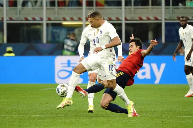 Kylian MBappe (France) FOOTBALL : Espagne vs France - League des Nations - Finale - Milan - 10 10 2021 NorbertScanella Panoramic 