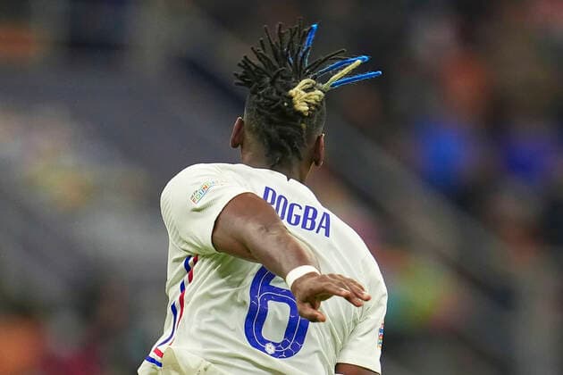 ITA: Spain - France. UEFA Nations League 2021 Final Paul Pogba of France hair during the UEFA Nations League match between Spain and France played at San Siro Stadium on October 10, 2021 in Milan, Italy. kpng Copyright: xPRESSINPHOTOx PS_211010_652