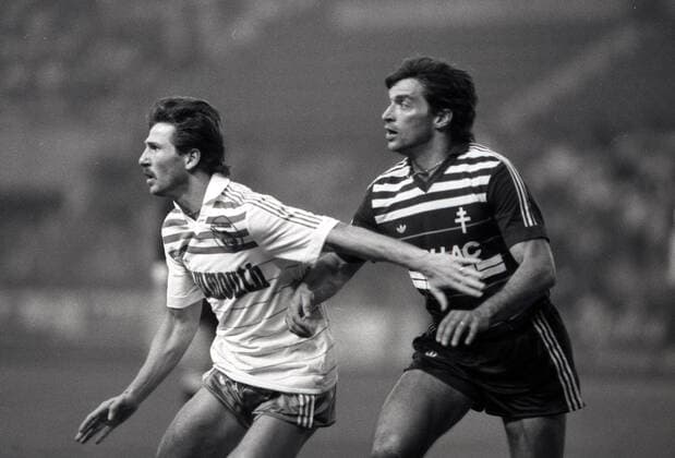 21.08.84 Racing Straßburg - FC Metz Frankreich, Straßburg, 21.08.1984, Fussball, Racing Straßburg - FC Metz (4:1): Walter Kelsch (Racing Straßburg).