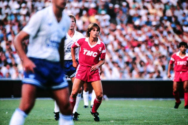 05.08.86 Olympique Marseille - AS Monaco Frankreich, Marseille, 05.08.1986, Fussball, Olympique Marseille - AS Monaco (3:1): (Olympique Marseille). *** 05 08 86 Olympique Marseille AS Monaco France, Marseille, 05 08 1986, Football, Olympique Marseille AS Monaco 3 1 Olympique Marseille