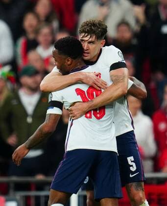 Mandatory Credit: Photo by Javier Garcia Shutterstock (12534018ab) John Stones of England celebrates his goal 1-1 England v Hungary, FIFA World Cup, WM, Weltmeisterschaft, Fussball 2022 Qualifying, Group I, Football, Wembley Stadium, London, UK - 12 Oct 2021 EDITORIAL USE ONLY No use with unauthorised audio, video, data, fixture lists, club league logos or live services. Online in-match use limited to 120 images, no video emulation. No use in betting, games or single club league player publications. England v Hungary, FIFA World Cup 2022 Qualifying, Group I, Football, Wembley Stadium, London, UK - 12 Oct 2021 EDITORIAL USE ONLY No use with unauthorised audio, video, data, fixture lists, club league logos or live services. Online in-match use limited to 120 images, no video emulation. No use in betting, games or single club league player publications.  Copyright: xJavierxGarcia Shutterstockx 12534018ab