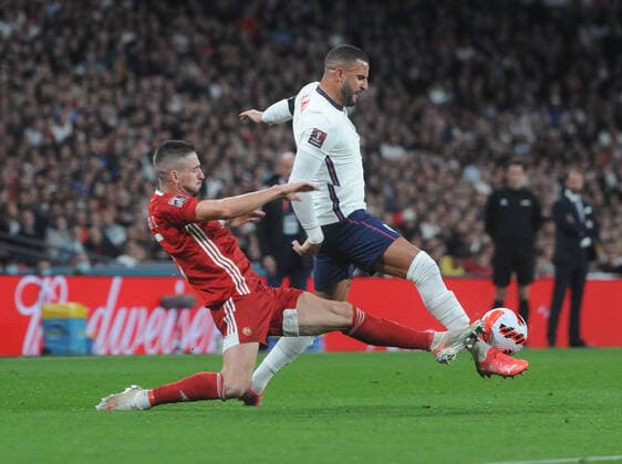 Football - 2022 FIFA World Cup, WM, Weltmeisterschaft, Fussball - Qualifying: EUFA Group I - England vs Hungary - Wembley Stadium - Tuesday 12th October 2021 Kyle Walker of England 