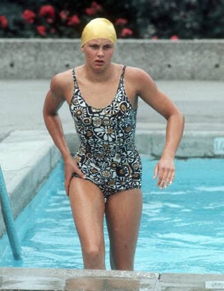 Olympische Spiele München 1972 Schwimmen: Shane Gould (Australien), beim Training 26.08.1972. *** Olympic Games Munich 1972 Swimming Shane Gould Australia , training 26 08 1972 HM