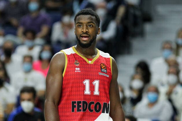 October 13, 2021, MADRID, MADRID, SPAIN: Alpha Diallo of Monaco looks on during Turkish Airlines Euroleague basketball match between Real Madrid and A.S. Monaco at Wizink Center on October 13th, 2021 in Madrid, Spain. MADRID SPAIN - ZUMAa181 20211013_zaa_a181_054 Copyright: xIrinaxR.xHipolitox