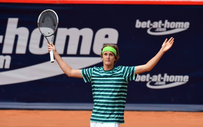 bet-at-home Open 2014 Tennis Championships Tag2 , Zverev Alexander (GER) , bet-at-home Open 2014 Tennis Championships Tag2 , vom 12.- 20.07.2014 , ATP, Tennis Herren World Tour 500 , Alexander Zverev (GER) - Robin Haase (NED) , Spielort : Hamburger Rotherbaum , Rellingen Hamburg Germany
