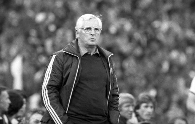 03.06.80 Sepp Maier Abschiedsspiel FC Bayern München - Deutsche Fussball Nationalmannschaft Deutschland, München, 03.06.1980, Fussball, Bundesliga, Sepp Maier Abschiedsspiel FC Bayern München - Deutsche Fussball Nationalmannschaft: Jupp Derwall (Trainer Deutschland). *** 03 06 80 Sepp Maier farewell match FC Bayern Munich German national football team Germany, Munich, 03 06 1980, football, Bundesliga, Sepp Maier farewell match FC Bayern Munich German national football team Jupp Derwall coach Germany
