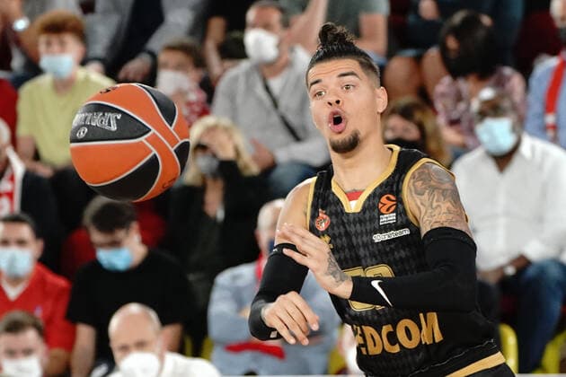 Rob Gray (AS Monaco) BASKETBALL : Monaco vs FC Barcelone - Euroligue - Monaco - 15 10 2021 NorbertScanella Panoramic 
