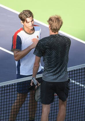 Taylor Fritz (USA) defeated Alexander Zverev (GER) 4-6, 6-3, 7-6 (7-3), at the BNP Paribas Open being played at Indian Wells Tennis Garden in Indian Wells, California on October 15,2021: Ã‚ Tennisclix CSM Indian Wells USA - ZUMAc04_ 20211015_zaf_c04_094 Copyright: xKarlaxKinnex