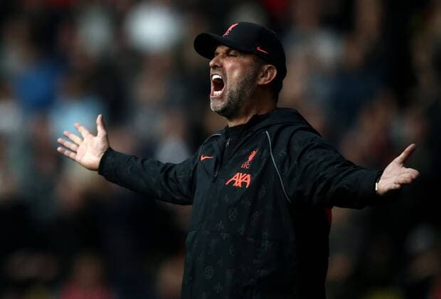 Bilder des Jahres 2021, Sport 10 Oktober Sport Themen der Woche KW41 Sport Bilder des Tages Mandatory Credit: Photo by Michael Zemanek Shutterstock (12538820ak) Jurgen Klopp manager of Liverpool reacts Watford v Liverpool, Premier League, Football, Vicarage Road, Watford, UK - 16 Oct 2021 EDITORIAL USE ONLY No use with unauthorised audio, video, data, fixture lists, club league logos or live services. Online in-match use limited to 120 images, no video emulation. No use in betting, games or single club league player publications. Watford v Liverpool, Premier League, Football, Vicarage Road, Watford, UK - 16 Oct 2021 EDITORIAL USE ONLY No use with unauthorised audio, video, data, fixture lists, club league logos or live services. Online in-match use limited to 120 images, no video emulation. No use in betting, games or single club league player publications.  Copyright: xMichaelxZemanek Shutterstockx 12538820ak