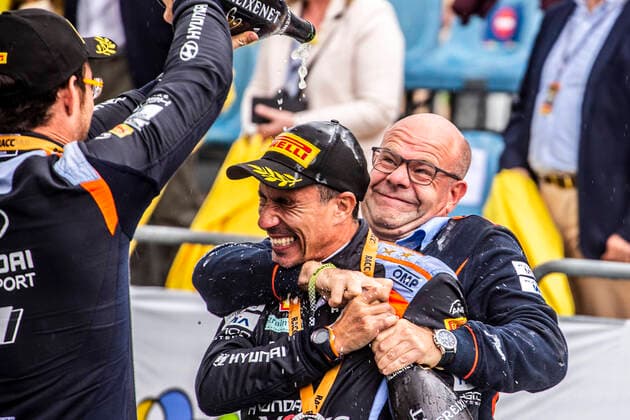 Bilder des Jahres 2021, Sport 10 Oktober Sport Themen der Woche KW41 Sport Bilder des Tages podium, portrait during the RACC Rally Catalunya de Espana, 11th round of the 2021 FIA WRC, Motorsport Rallye, WM FIA World Rally Championship, from October 14 to 17, 2021 in Salou, Catalonia, Spain - AUTO - WRC - RACC RALLY CATALUNYA 2021 DPPI Panoramic  RPPA2021_11_SPAIN_807