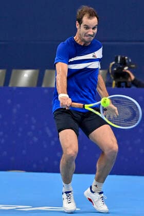 French Richard Gasquet pictured during a match between French Gasquet and Serbian Lajovic, in the first round of the European Open Tennis ATP, Tennis Herren tournament, in Antwerp, Monday 18 October 2021. DIRKxWAEM  x3116606x