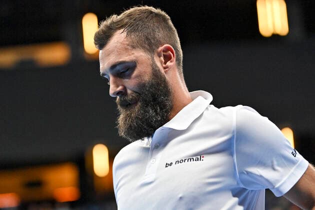 French Benoit Paire pictured during a match between Swiss Laaksonen and French Paire, in the first round of the European Open Tennis ATP, Tennis Herren tournament, in Antwerp, Tuesday 19 October 2021. DIRKxWAEM  x3117173x