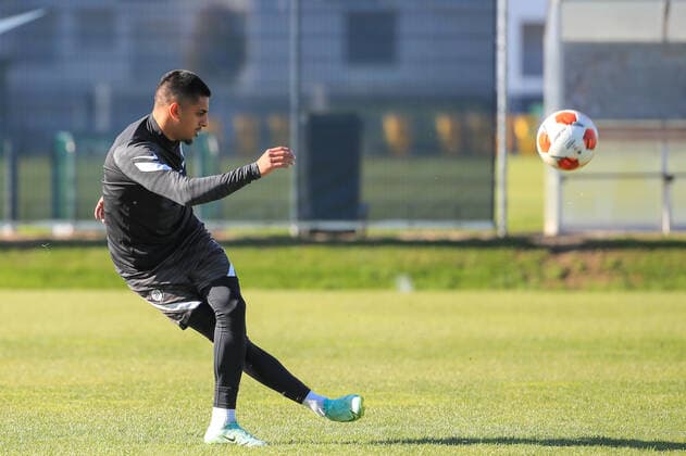 SOCCER - UEFA EL, Sturm vs Sociedad GRAZ,AUSTRIA,20.OCT.21 - SOCCER - UEFA Europa League, group stage, SK Sturm Graz vs Real Sociedad, preview, training Sturm. Image shows Manprit Sarkaria (Sturm).  GEPAxpictures xMarioxBuehner