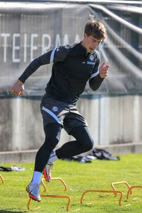 SOCCER - UEFA EL, Sturm vs Sociedad GRAZ,AUSTRIA,20.OCT.21 - SOCCER - UEFA Europa League, group stage, SK Sturm Graz vs Real Sociedad, preview, training Sturm. Image shows David Affengruber (Sturm).  GEPAxpictures xMarioxBuehner