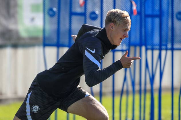 SOCCER - UEFA EL, Sturm vs Sociedad GRAZ,AUSTRIA,20.OCT.21 - SOCCER - UEFA Europa League, group stage, SK Sturm Graz vs Real Sociedad, preview, training Sturm. Image shows Niklas Geyrhofer (Sturm).  GEPAxpictures xMarioxBuehner