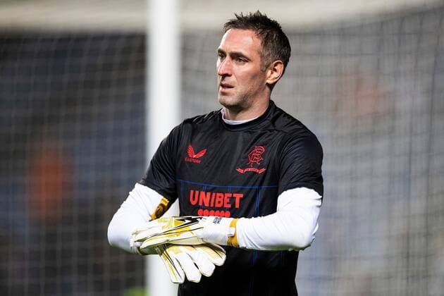 Mandatory Credit: Photo by Kirk O Rourke Rangers FC Shutterstock (12547535s) Rangers goalkeeper Allan McGregor warms up for the Europa League match at Ibrox Stadium, Glasgow. Rangers v Brondby, UEFA Europa League, Group A, Football, Ibrox Stadium, Glasgow, UK - 21 Oct 2021 EDITORIAL USE ONLY No use with unauthorised audio, video, data, fixture lists, club league logos or live services. Online in-match use limited to 120 images, no video emulation. No use in betting, games or single club league player publications. Rangers v Brondby, UEFA Europa League, Group A, Football, Ibrox Stadium, Glasgow, UK - 21 Oct 2021 EDITORIAL USE ONLY No use with unauthorised audio, video, data, fixture lists, club league logos or live services. Online in-match use limited to 120 images, no video emulation. No use in betting, games or single club league player publications. Copyright: xKirkxO Rourke RangersxFC Shutterstockx 12547535s