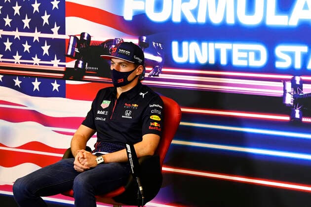 F1 Grand Prix of USA 33 Max Verstappen (NED, Red Bull Racing), F1 Grand Prix of USA at Circuit of The Americas on October 21, 2021 in Austin, United States of America. (Photo by Mark Sutton LAT Motorsport Images FIA Pool via HOCH ZWEI) Austin United States of America Poolfoto HOCH ZWEI Pool Motorsport Images ,EDITORIAL USE ONLY