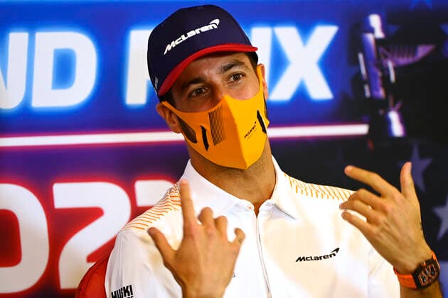 F1 Grand Prix of USA 3 Daniel Ricciardo (AUS, McLaren F1 Team), F1 Grand Prix of USA at Circuit of The Americas on October 21, 2021 in Austin, United States of America. (Photo by Mark Sutton LAT Motorsport Images FIA Pool via HOCH ZWEI) Austin United States of America Poolfoto HOCH ZWEI Pool Motorsport Images ,EDITORIAL USE ONLY