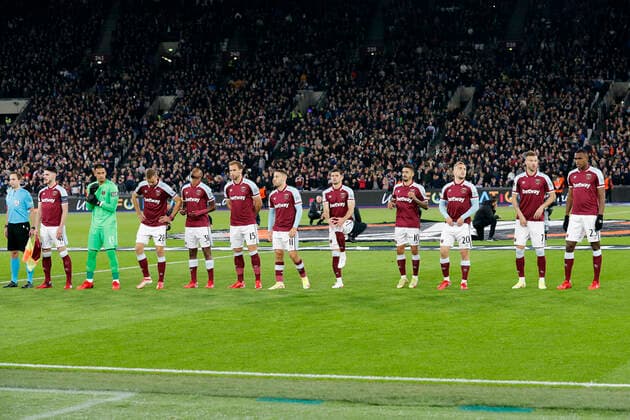 West Ham United v KRC Genk UEFA Europa League The West Ham players line up before the UEFA Europa League Group H match at the London Stadium, Stratford Content Not Available For UK Newspapers Copyright: xPaulxChestertonx FIL-16007-0116