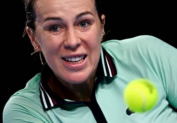 6678070 22.10.2021 Russia s Anastasia Pavlyuchenkova returns a shot during the women s singles quarterfinal tennis match against Czech Republic s Marketa Vondrousova at the Kremlin Cup, in Moscow, Russia. Alexey Filippov Sputnik Russia Tennis Kremlin Cup  a80cc988e7cfdc1d
