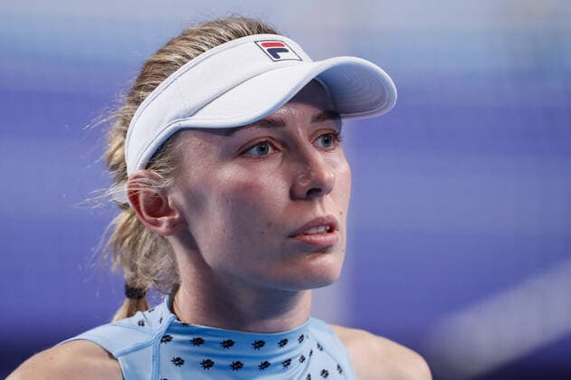 VTB Kremlin Cup 2021 International Tennis Tournament Ekaterina Alexandrova of Russia looks on during the women s singles quarterfinal tennis match of the WTA, Tennis Damen 500 VTB Kremlin Cup 2021 International Tennis Tournament against Aryna Sabalenka of Belarus at the Irina Viner-Usmanova Gymnastics Palace on October 22, 2021 in Moscow, Russia. Moscow Russia  Copyright: xMikexKireevx kireev-notitle211022_np9sf