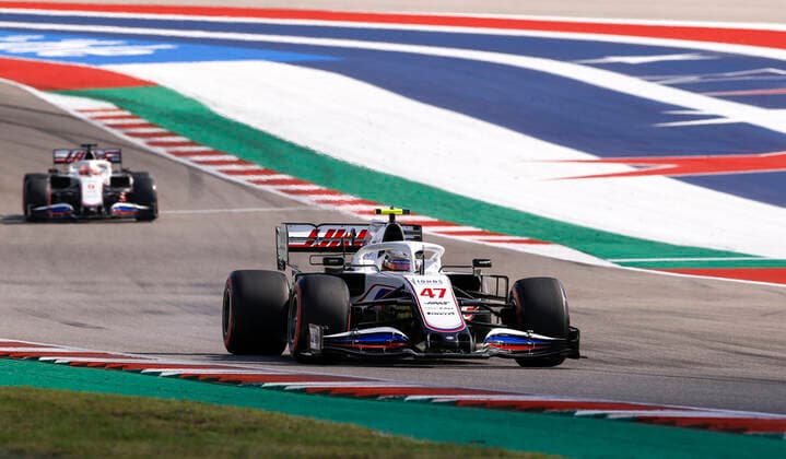 47 SCHUMACHER Mick (ger), Haas F1 Team VF-21 Ferrari, action during the Formula 1 Aramco United States Grand Prix 2021, 17th round of the 2021 FIA Formula One World Championship, WM, Weltmeisterschaft from October 21 to 24, 2021 on the Circuit of the Americas, in Austin, Texas, United States of American - F1 - UNITED STATES GRAND PRIX 2021 DPPI Panoramic  00121035_F12021GP17USA_JK196887
