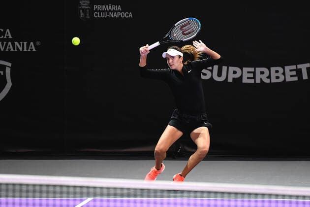 Qualifications for WTA, Tennis Damen 250 Transylvania Open 2021 in Cluj-Napoca Romania, 23 October 2021 in BT Arena Anna Danilina in action during Aleksandra Krunic (SER) v Anna Danilina (RUS) Qualifications for WTA 250 Transylvania Open 2021 in Cluj-Napoca Romania, 23 October 2021 in BT Arena Cluj-Napoca Cluj Romania Copyright: xAncaxTepeix